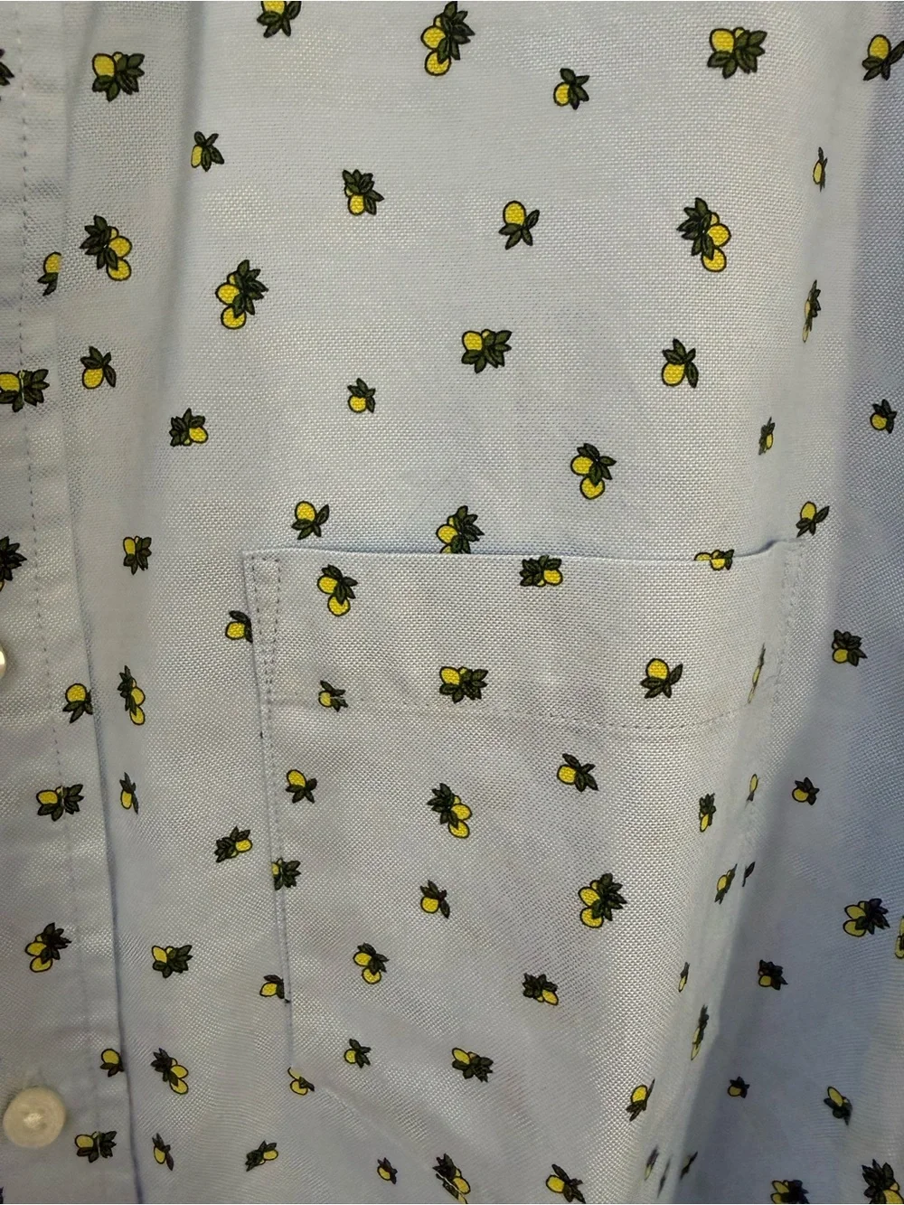 Banana Republic Untucked Fit button-down shirt lemon print M